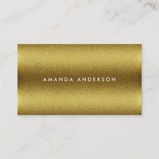 Minimalistisch Gold Glitzer Textur Visitenkarte (Vorderseite)