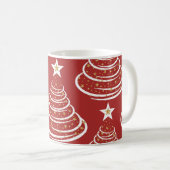 Minimalistisch Gold Glitzer Weihnachtsbaumen Kaffeetasse (VorderseiteRechts)