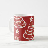Minimalistisch Gold Glitzer Weihnachtsbaumen Kaffeetasse (Vorderseite Links)
