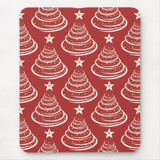 Minimalistisch Gold Glitzer Weihnachtsbaumen Mousepad (Vorne)