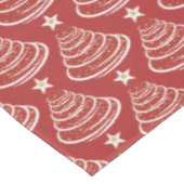 Minimalistisch Gold Glitzer Weihnachtsbaumen Tischdecke (Schrägansicht)