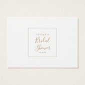 Minimalistisch Gold Guess Wie viele Kisses Game (Rückseite)