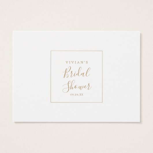 Minimalistisch Gold Guess Wie viele Kisses Game (Rückseite)