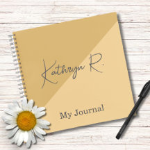 Minimalistisch Gold Individuelle Name Journal