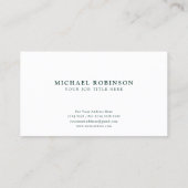 Minimalistisch | Gold Line | Elegant Dark Green Visitenkarte (Rückseite)