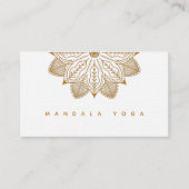 Minimalistisch Gold Mandala Business Card Visitenkarte (Vorderseite)