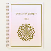 Minimalistisch Gold Mandala Planer (Vorderseite)