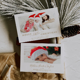 Minimalistisch Gold Merry Little Christmas Baby Bi Feiertagskarte