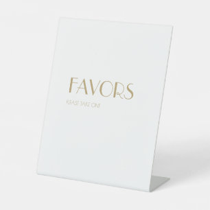 Minimalistisch Gold Moderne Art Deco Gastgeschenke Sockelschild