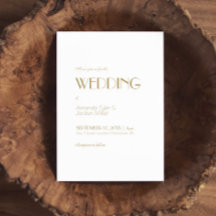 Minimalistisch Gold Moderne Art Déco Hochzeit