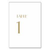 Minimalistisch Gold Moderne Art Deco Tischnummern  (Rückseite)