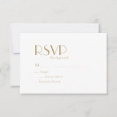 Minimalistisch Gold Moderne Art Deco Wedding RSVP  Karte (Vorderseite)