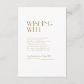 Minimalistisch Gold Moderne Deko Hochzeit wünschen Begleitkarte (Vorderseite)