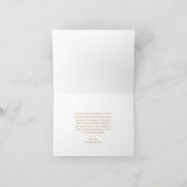 Minimalistisch Gold Moderne Hochzeit Dankeskarte (Innenseite)