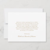 Minimalistisch Gold Moderne Hochzeit Dankeskarte (Rückseite)