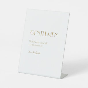 Minimalistisch Gold Moderne Kunst Deco Herrliche B Sockelschild