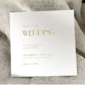 Minimalistisch Gold Moderner Square Deko bei einer Einladung