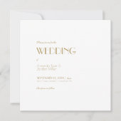 Minimalistisch Gold Moderner Square Deko bei einer Einladung (Vorderseite)