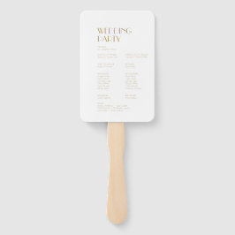 Minimalistisch Gold Modernes Art Deco Hochzeitspro Fächer