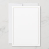 Minimalistisch Gold Monogram Wedding Einladung (Rückseite)