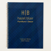 Minimalistisch Gold Monogramm | Benutzerdefinierte Planer (Vorderseite)