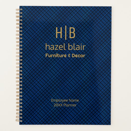 Minimalistisch Gold Monogramm | Benutzerdefinierte Planer (Vorderseite)