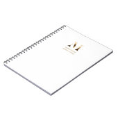 Minimalistisch Gold Monogramm | Weiß Notizblock (Linke Seite)
