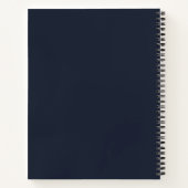 Minimalistisch Gold Navy Blue Einfach Beruflich Notizblock (Rückseite)