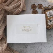 Minimalistisch Gold Typografy Guest Address Labels