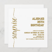 Minimalistisch Gold Überraschung Geburtstag (Vorne/Hinten)