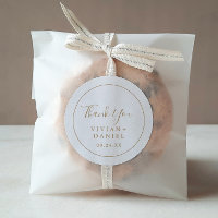 Minimalistisch Gold Vielen Dank Gastgeschenk Hochz