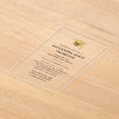 Minimalistisch-Gold-Weiß-Abschluss Acryleinladungen (Ablage )