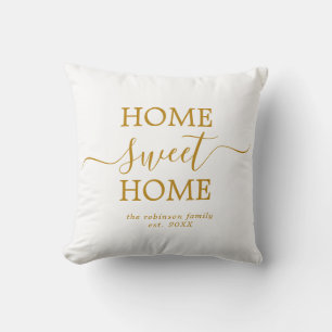 Minimalistisch Gold Zuhause Sweet Zuhause Housewar Kissen