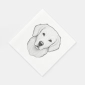 Minimalistisch Golden Retriever Serviette (Ecke)