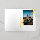 Minimalistisch Golden Snowflakes Frohe Weihnachten (Äußere Ablage)