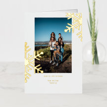 Minimalistisch Golden Snowflakes Frohe Weihnachten