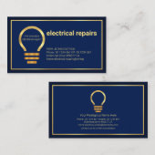 Minimalistisch-Goldlinie-Rahmen-Zuhause-Elektro Visitenkarte (Vorne/Hinten)