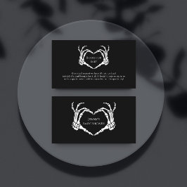 Minimalistisch Goth Skeleton Baby Shower Book for  Begleitkarte