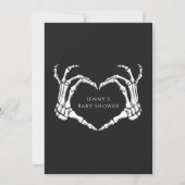 Minimalistisch Goth Skeleton Hands Babydusche Einladung (Rückseite)