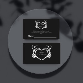 Minimalistisch Goth Skeleton Kinderdusche Windelwa Begleitkarte