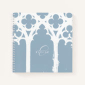 Minimalistisch gotische Fensterkalligrafie blass b Notizblock (Vorderseite)