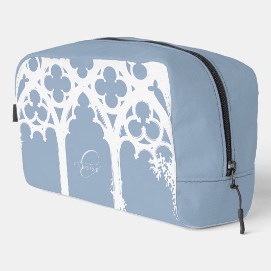 Minimalistisch gotische Fensterkalligrafie blass b Waschbeutel (Rechte Ecke)