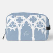 Minimalistisch gotische Fensterkalligrafie blass b Waschbeutel (Rückseite)