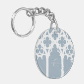 Minimalistisch gotische Fensterkalligrafie Cadet G Schlüsselanhänger (Vorderseite links)