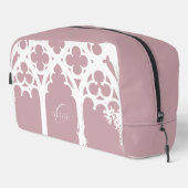 Minimalistisch gotische Fensterkalligrafie Pastel  Waschbeutel (Rechte Ecke)