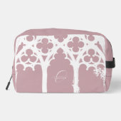 Minimalistisch gotische Fensterkalligrafie Pastel  Waschbeutel (Rückseite)