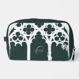 Minimalistisch gotische Fensterkalligrafie Phthalo Waschbeutel