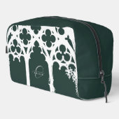 Minimalistisch gotische Fensterkalligrafie Phthalo Waschbeutel (Rechte Ecke)