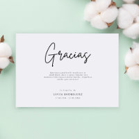 Minimalistisch Gracias Spanische Beerdigung Dankes