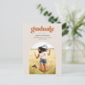 Minimalistisch Graduate Arched Foto Graduation Par Postkarte (Stehend Vorderseite)